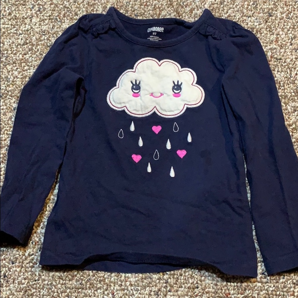 Gymboree crying cloud navy tshirt